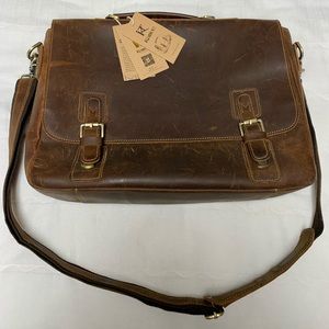 Kattee Buffalo Leather Messenger Bag